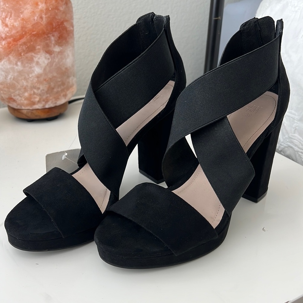 H&M Suede Platform Heel